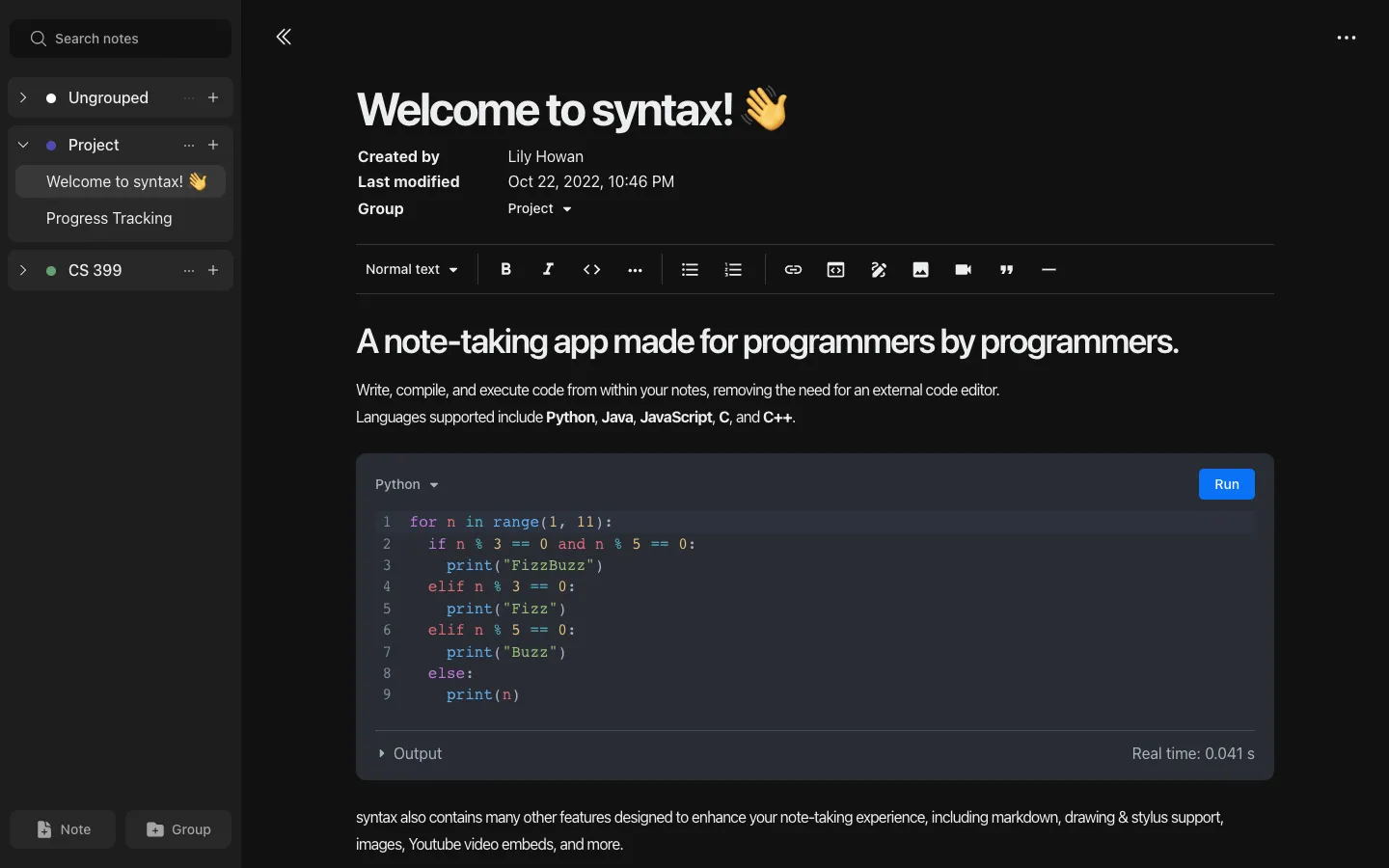 syntax